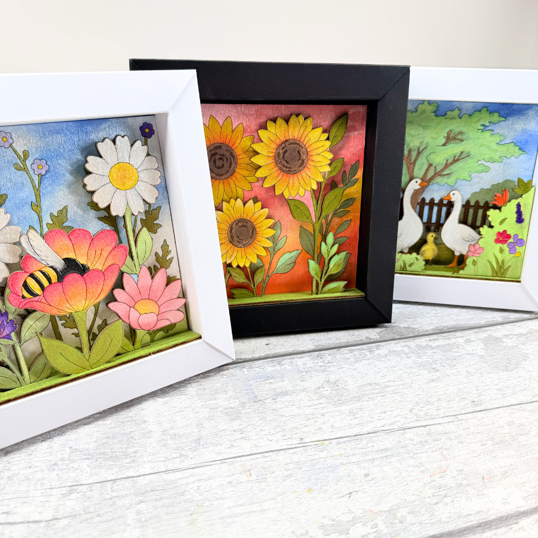 Goose Family Frame Scene