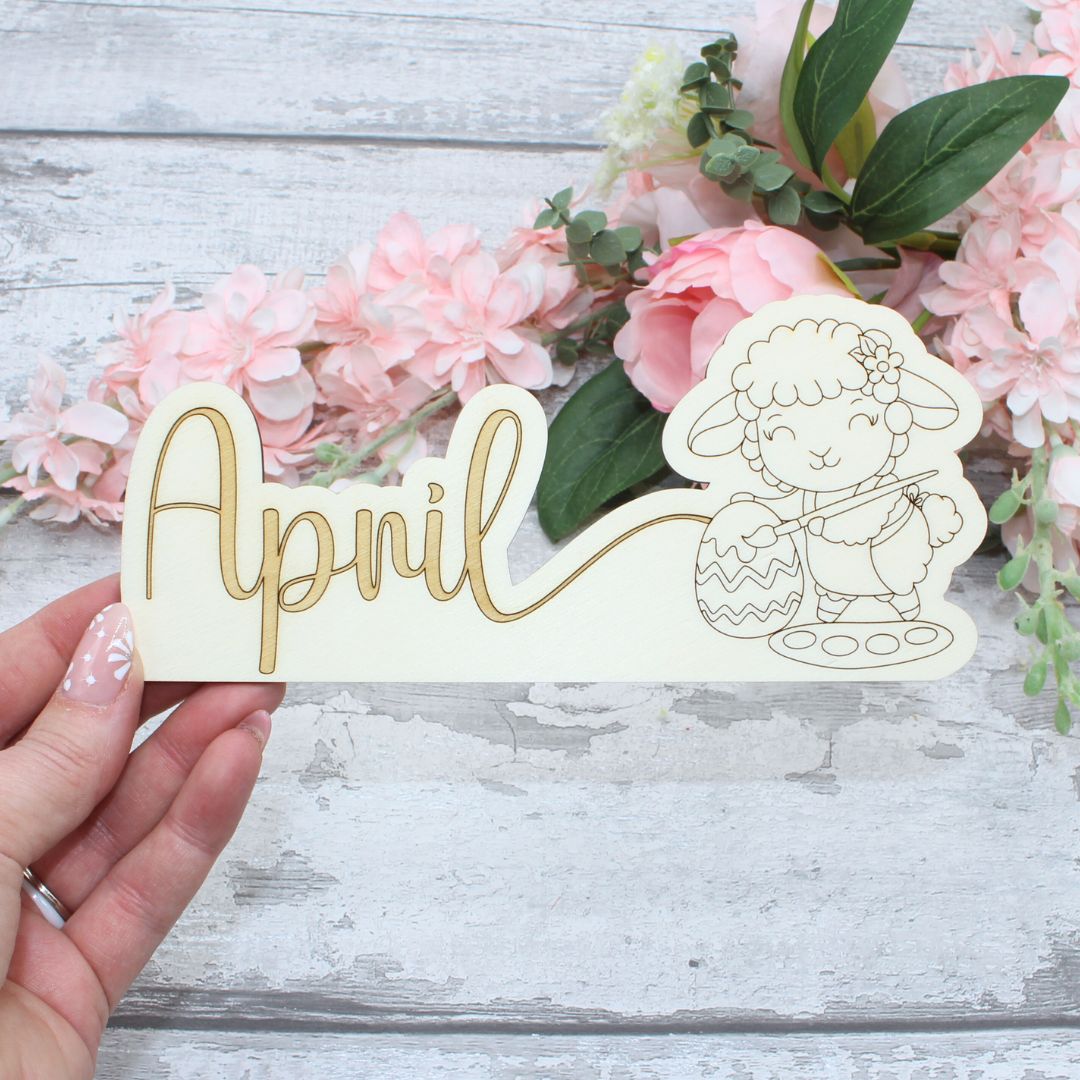 April Calendar Topper - Cute Animal Design