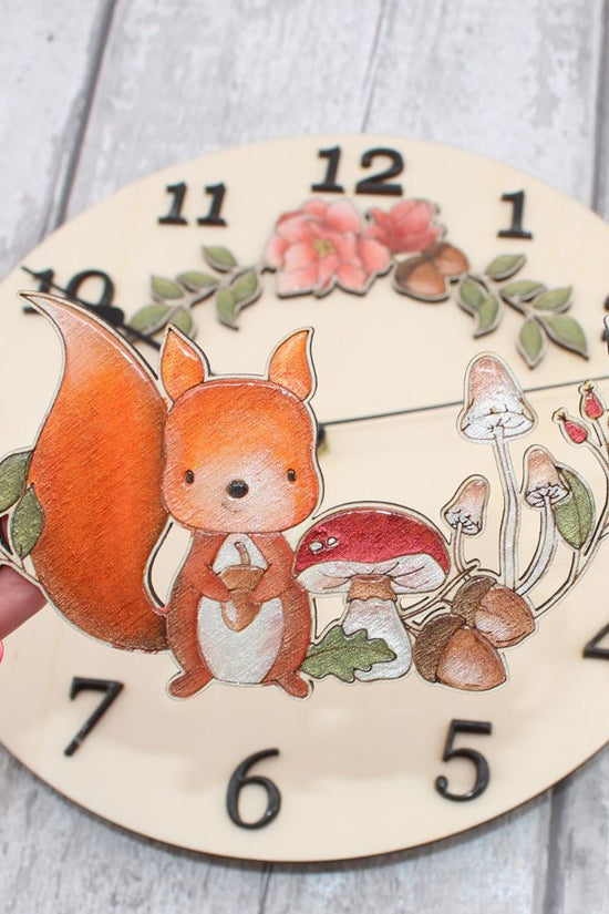 Autumn Squirrel Clock Craft Kit
