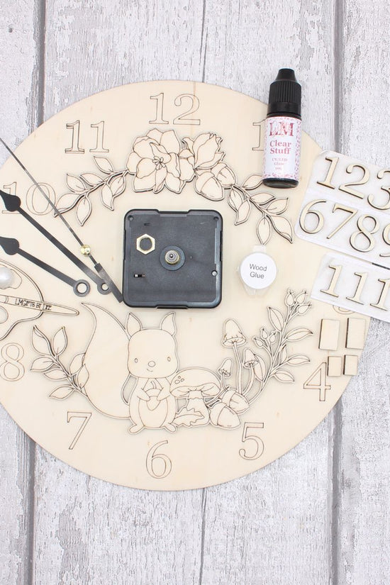 Autumn Squirrel Clock Craft Kit
