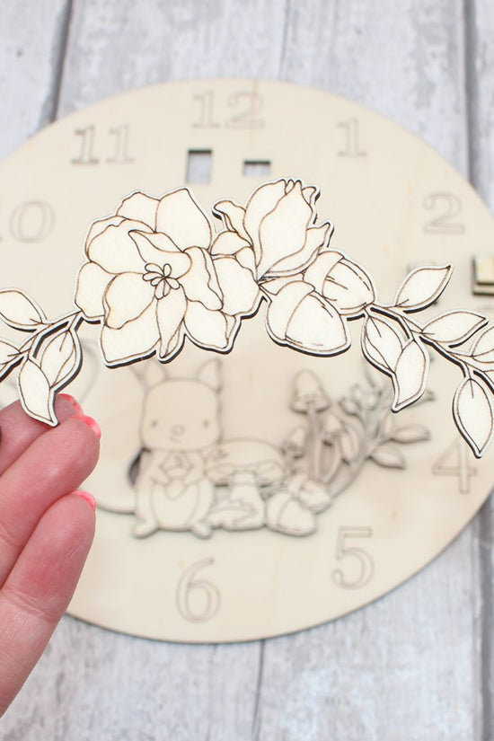 Autumn Squirrel Clock Craft Kit