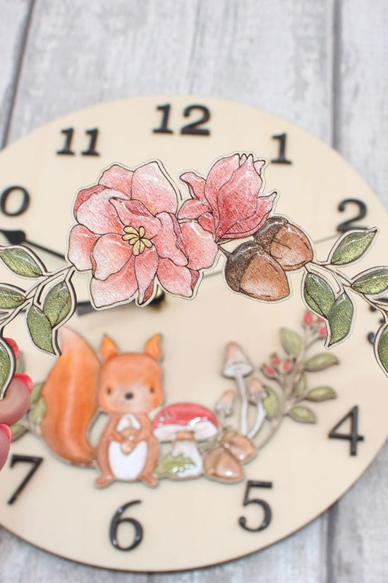 Autumn Squirrel Clock Craft Kit