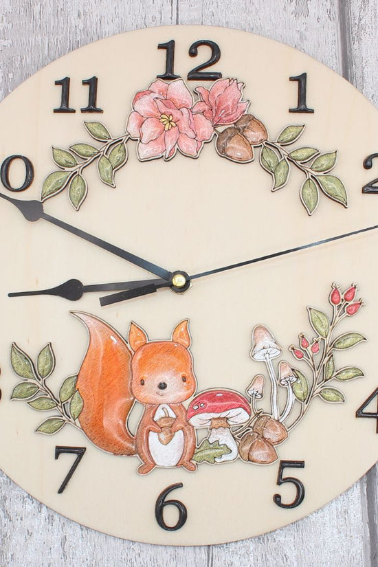 Autumn Squirrel Clock Craft Kit