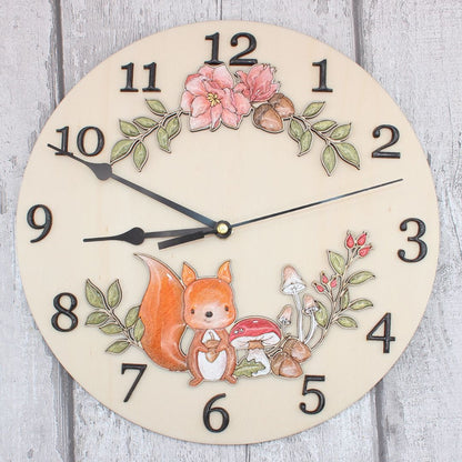 Autumn Squirrel Clock Craft Kit