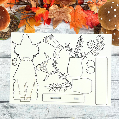 Autumn Coo & Flower Basket Décor