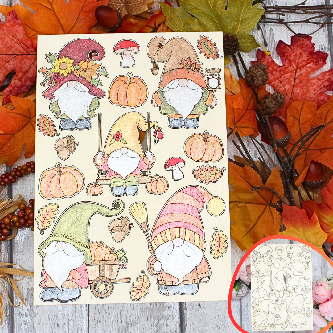 Autumn Gnome Set – A5 Sheet