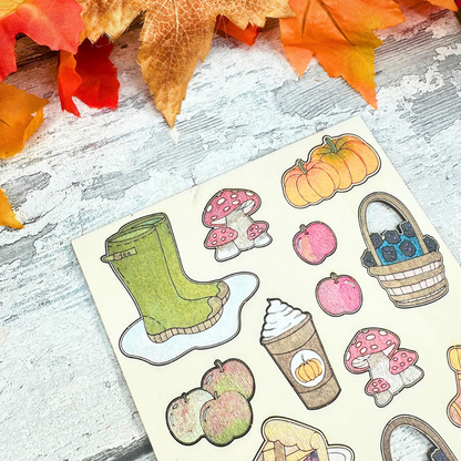 Autumn Harvest Colouring Pop-Out Sheet