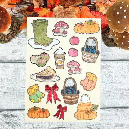 Autumn Harvest Colouring Pop-Out Sheet