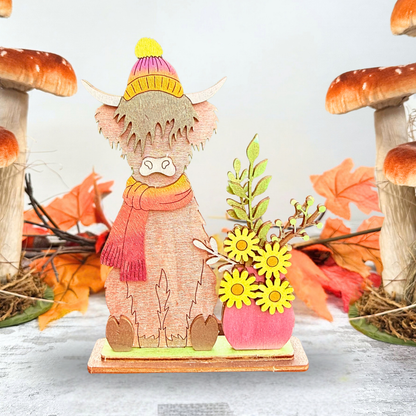 Autumn Coo & Flower Basket Décor