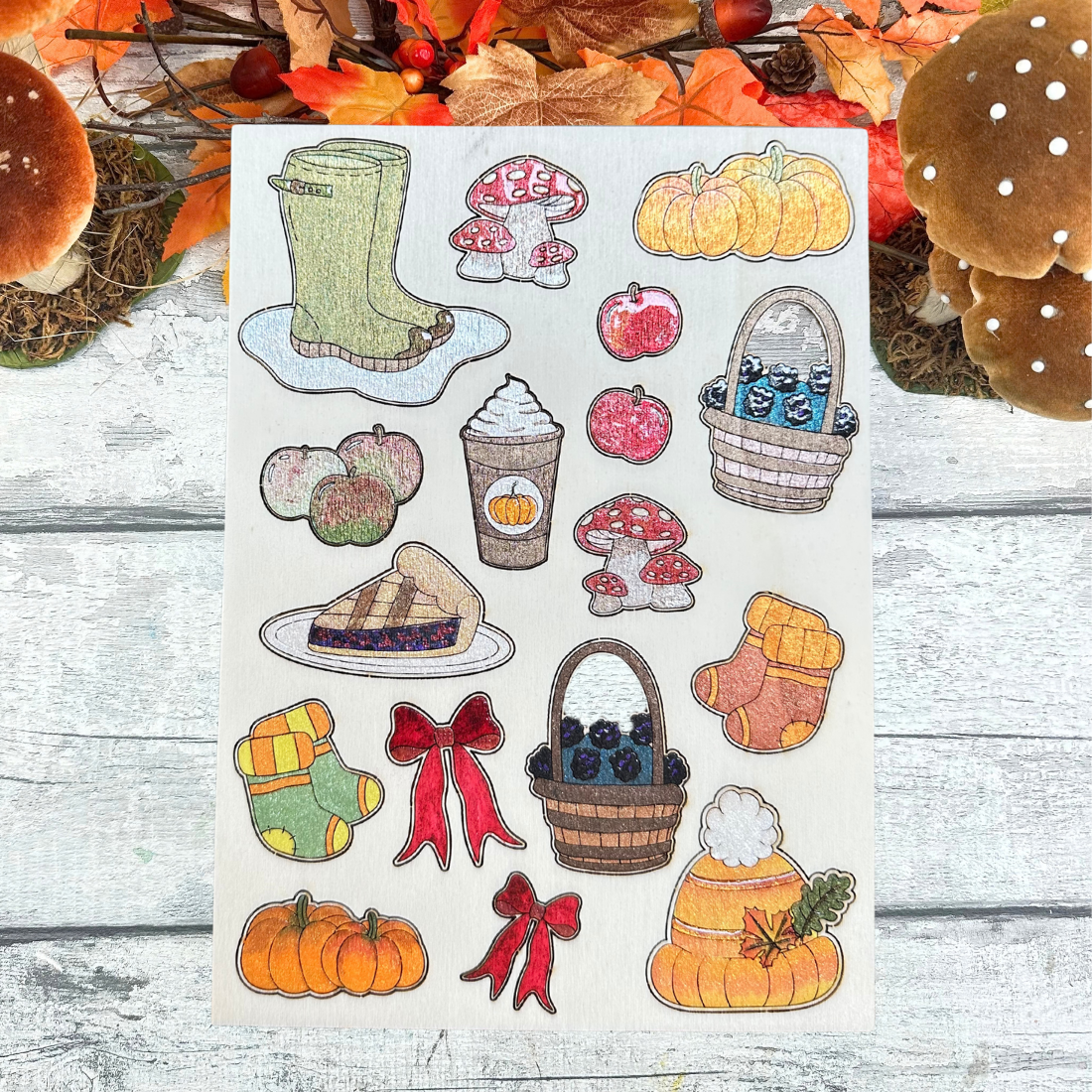 Autumn Harvest Colouring Pop-Out Sheet