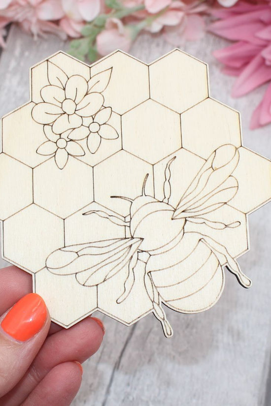 Bee Hive Floral Design - Coaster Size
