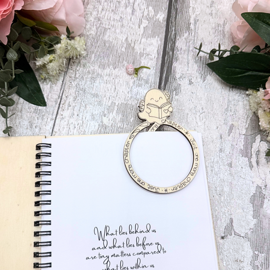 Just One More Chapter – Paintable Wooden Clip Bookmarks (Set of 5)