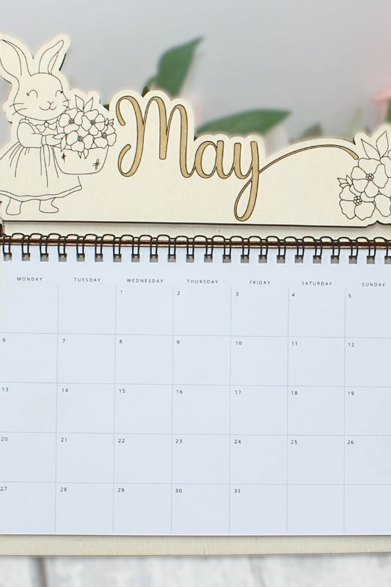 May Calendar Topper - Cute Animal Design