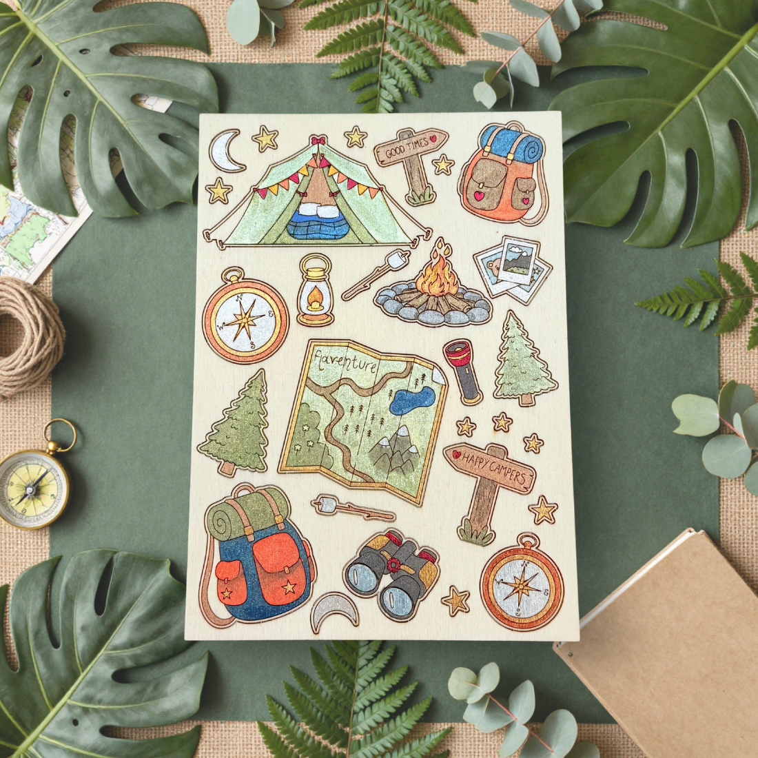 Camping Colouring Pop-Out Sheet