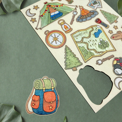 Camping Colouring Pop-Out Sheet