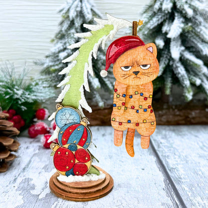 Christmas Wiggly Grumpy Kitty – The Sassiest Wiggle on the Tree