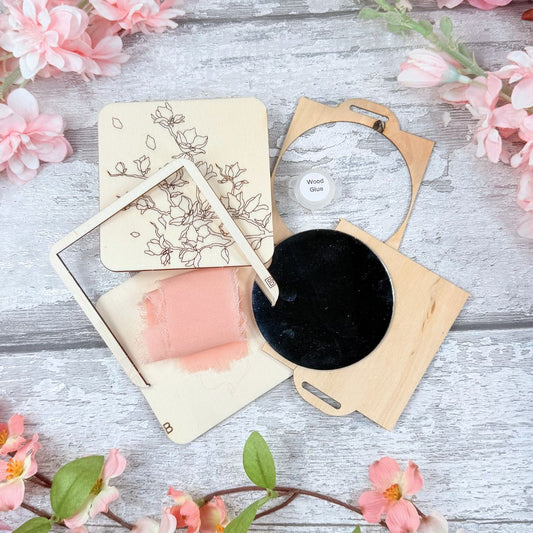 Cherry Blossom Compact Mirror Craft Kit