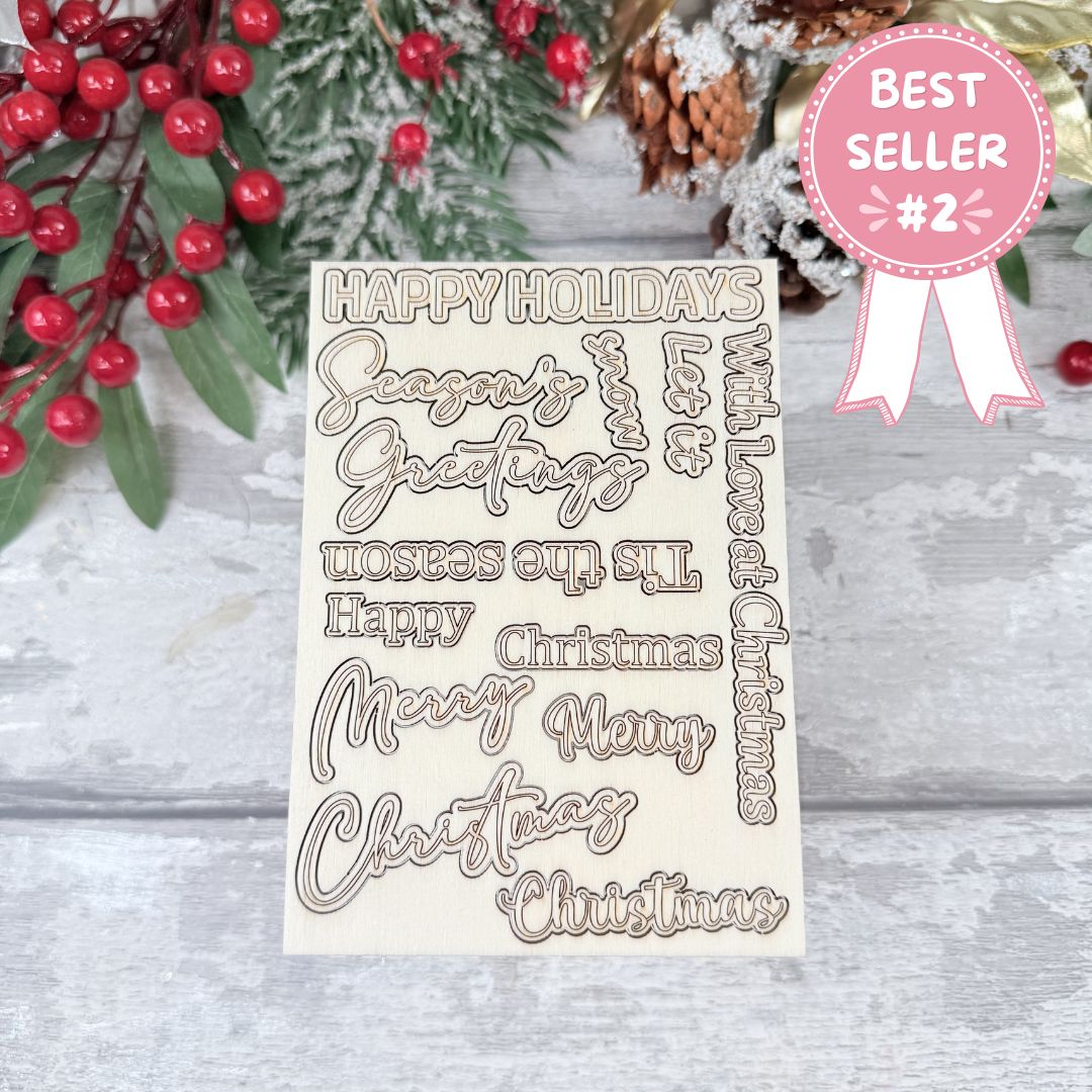 Christmas Sentiments Pop-Out Sheet