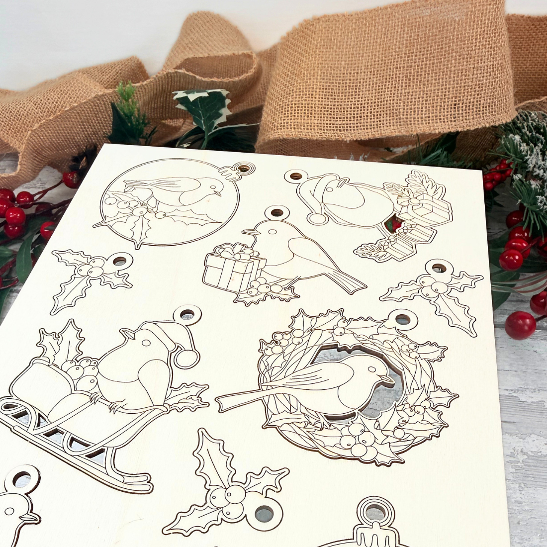 Christmas Robin Gift Tag Set