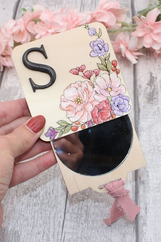 Floral Compact Mirror Elements