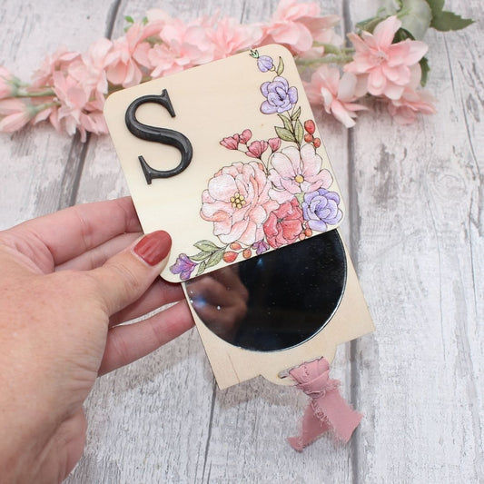 Floral Compact Mirror Elements