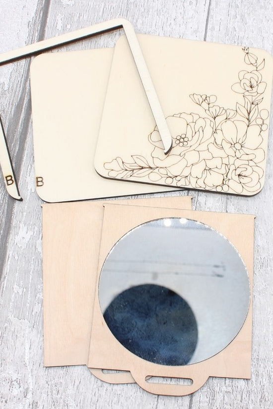 Floral Compact Mirror Elements