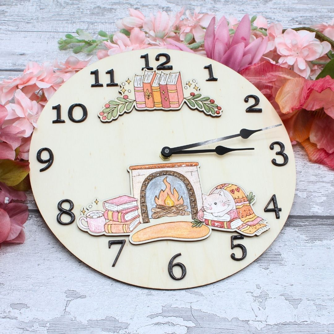 Cosy Kitty Clock Face Add on (clock not included)