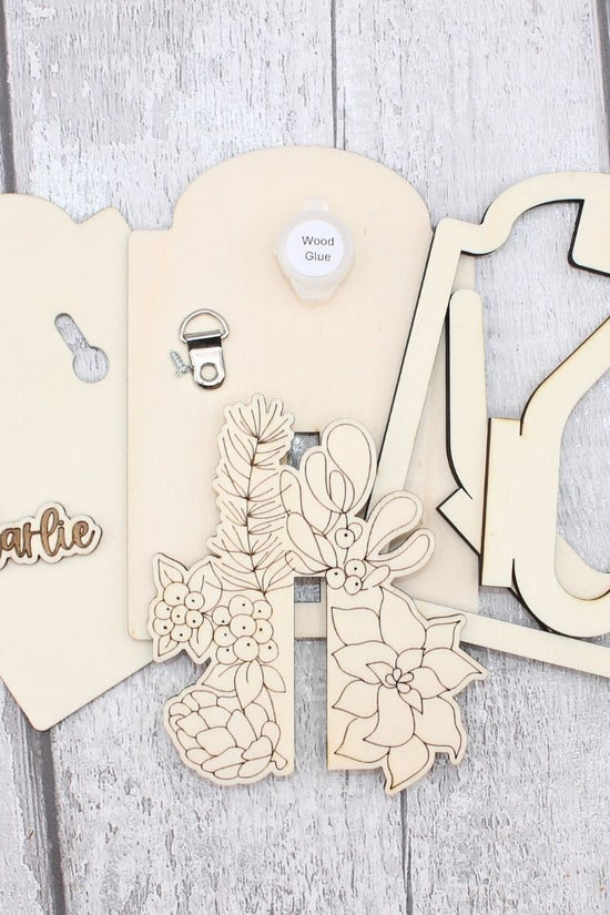 Doggy Leash Holder | Coat Hanger | Key Holder - Christmas Design