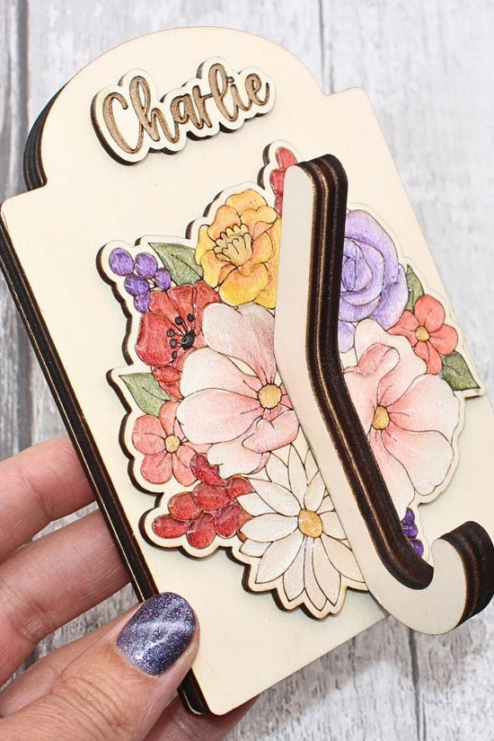 Doggy Leash Holder | Coat Hanger | Key Holder - Floral Design