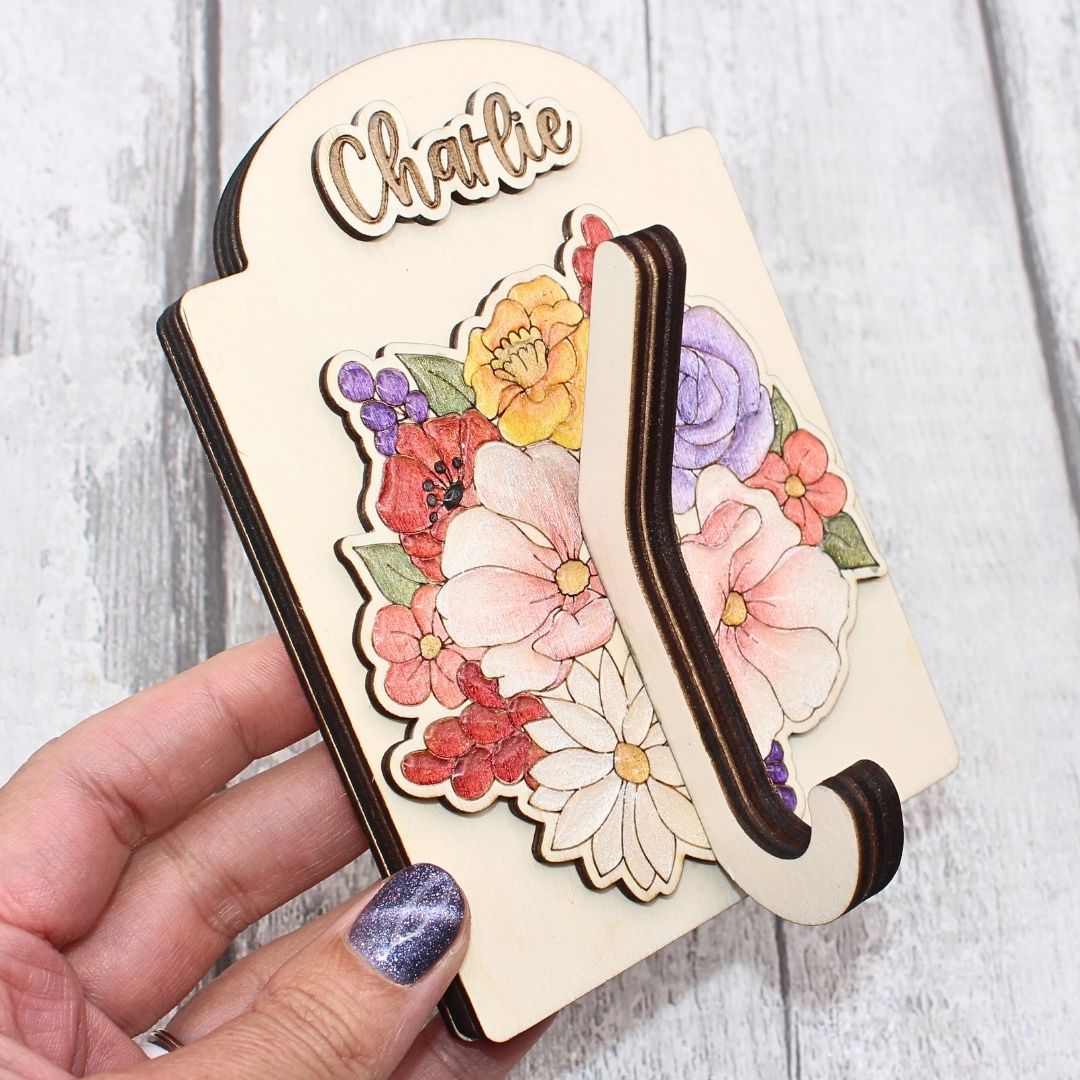 Doggy Leash Holder | Coat Hanger | Key Holder - Floral Design