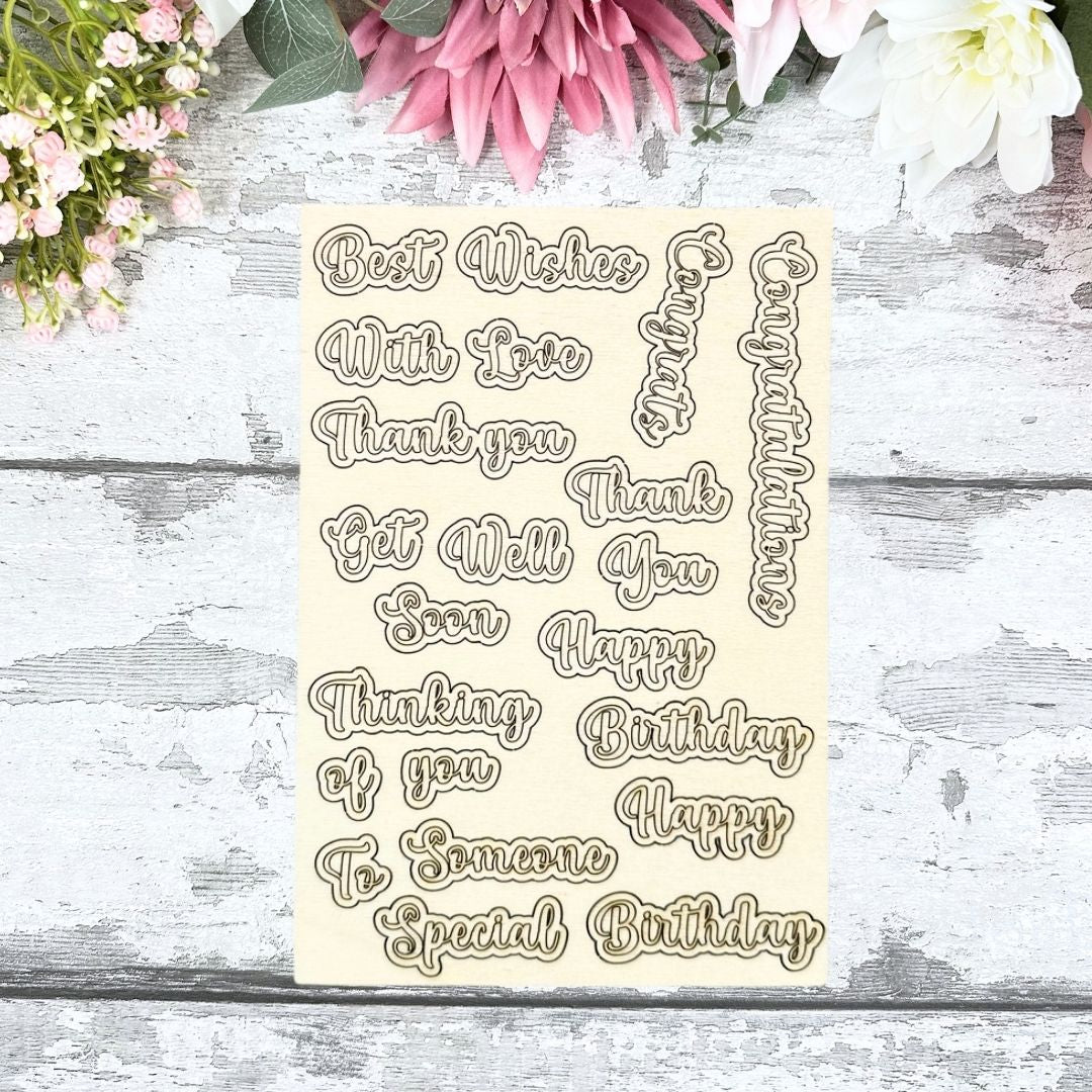 Everyday Sentiments Pop-Out Sheet