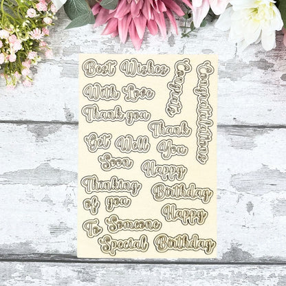 Everyday Sentiments Pop-Out Sheet