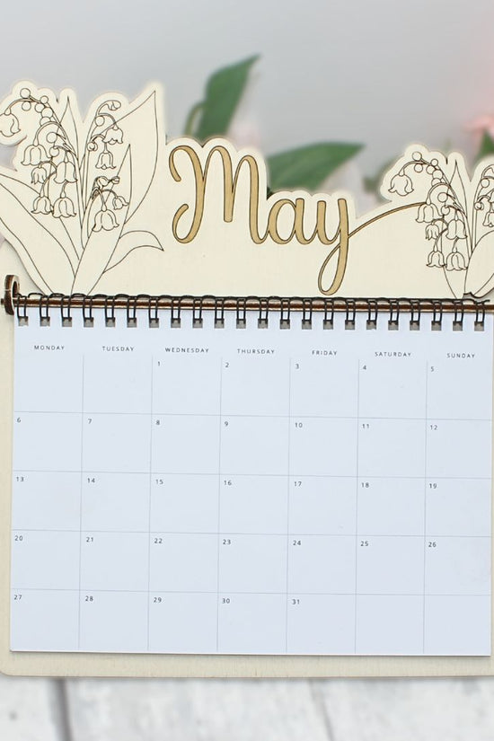 May Calendar Topper - Floral Design (Lillies of the Valley)