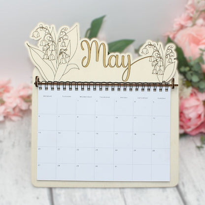 May Calendar Topper - Floral Design (Lillies of the Valley)