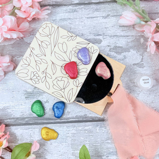 Floral Compact Mirror Craft Kit