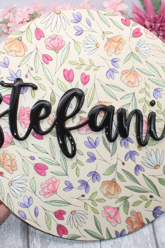 Personalised Floral Name Sign