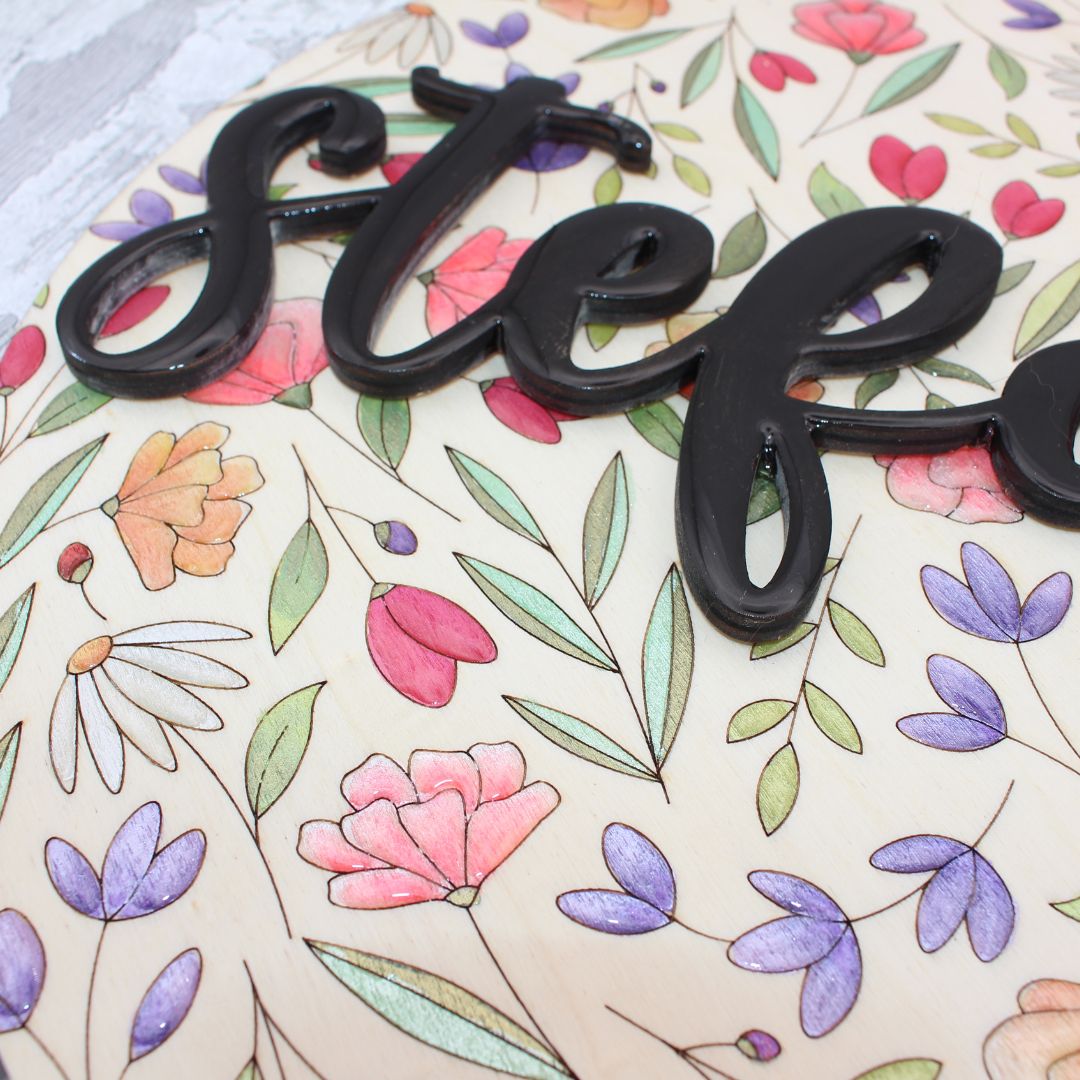 Personalised Floral Name Sign