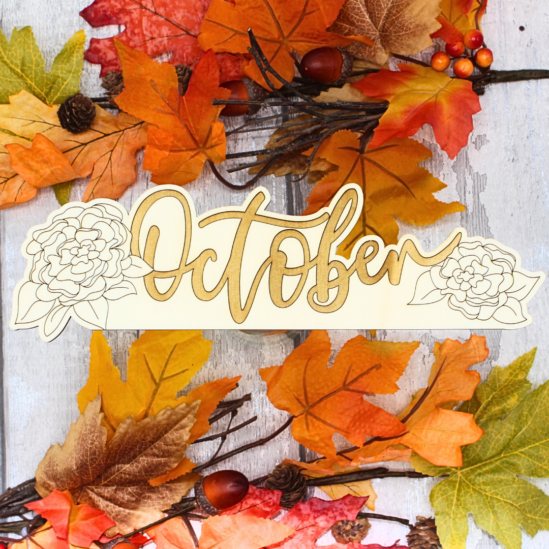 October Calendar Topper - Floral Design