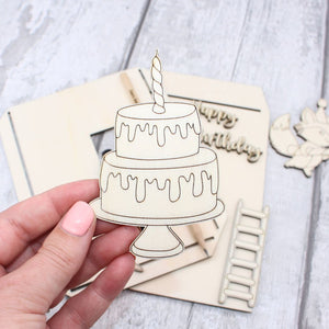 Foxi Birthday Slider Card Template Kit