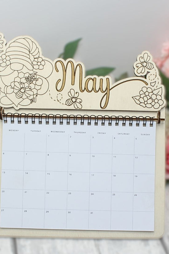 May Calendar Topper - Gnome Design