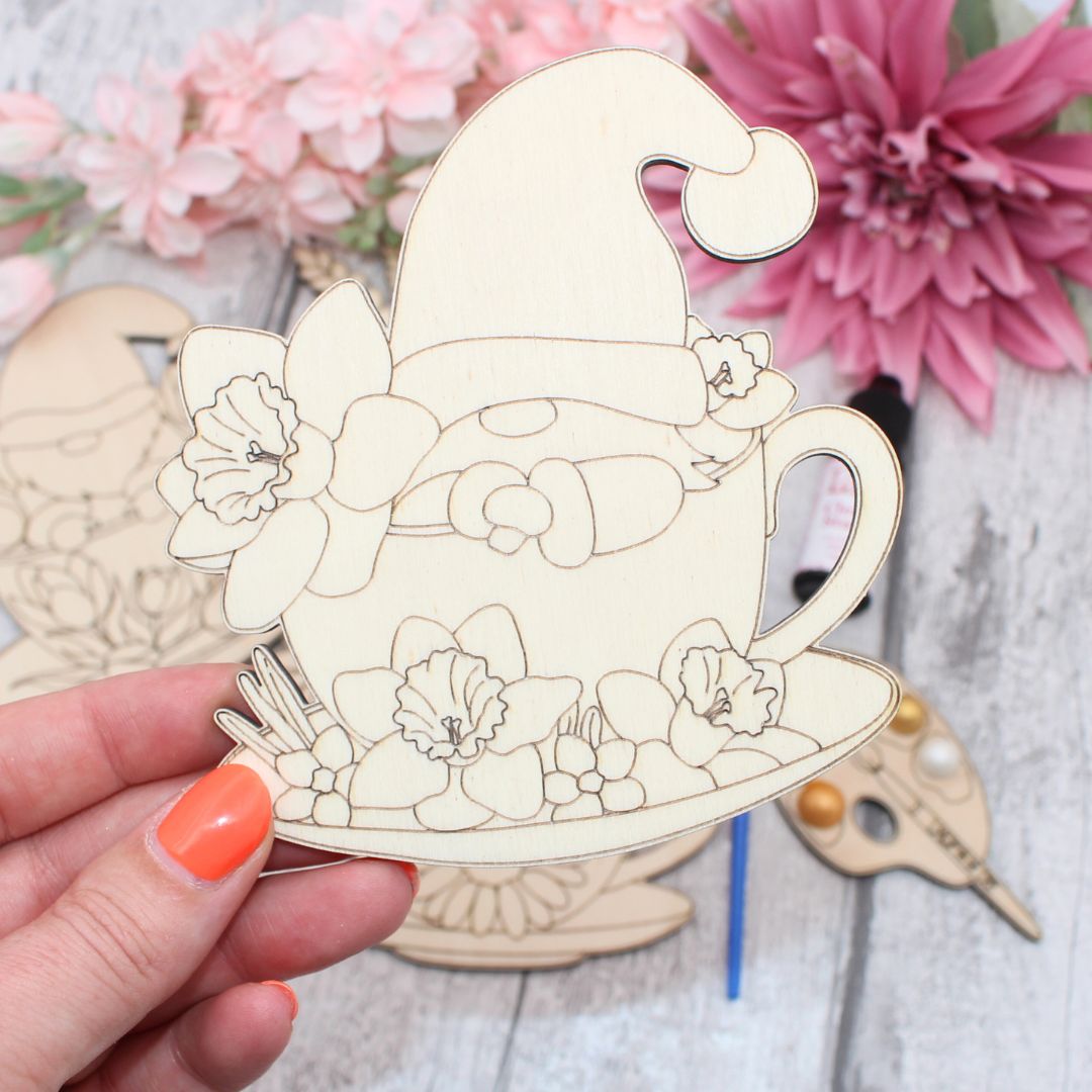 Tea Cup Gnome Coaster Craft Kit