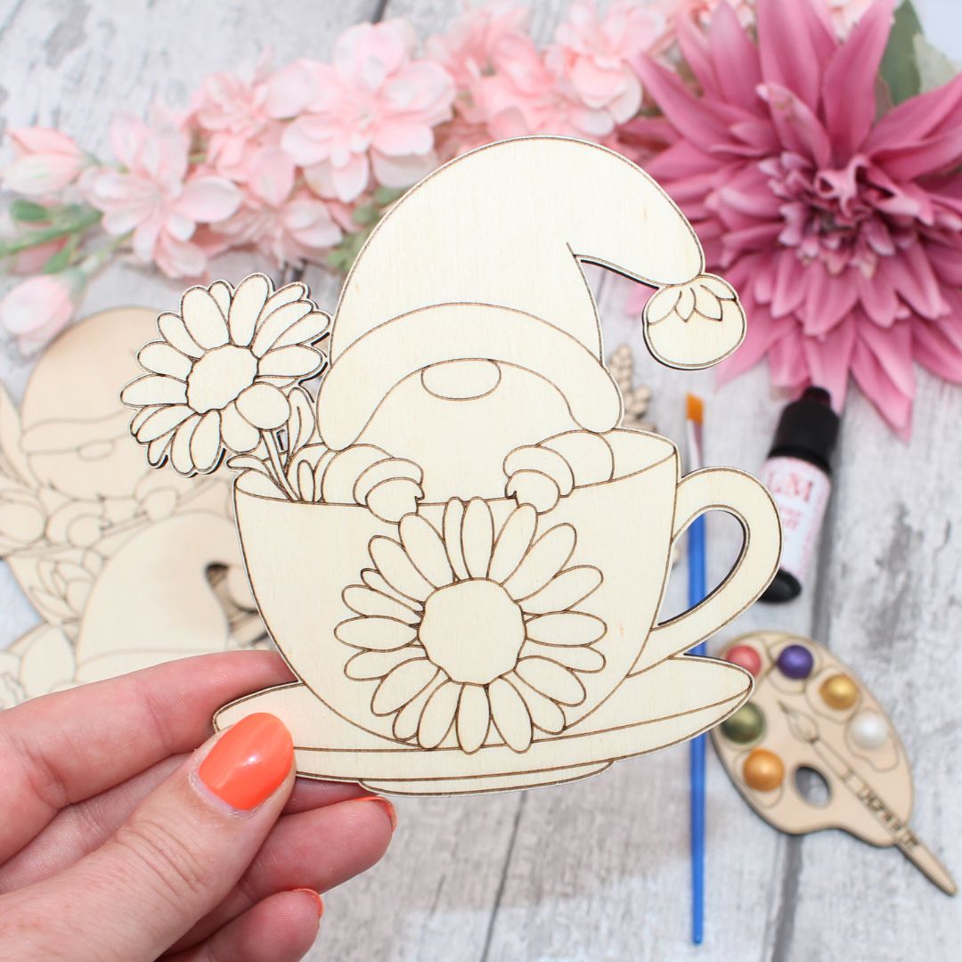 Tea Cup Gnome Coaster Craft Kit