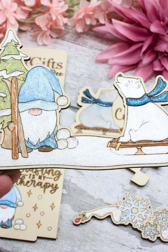 Winter Gnome Clock Face Add on (clock not included)