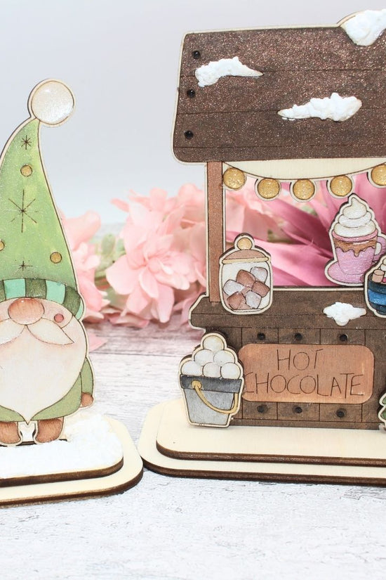 Gnome Hot Chocolate Stand Mini Craft kit