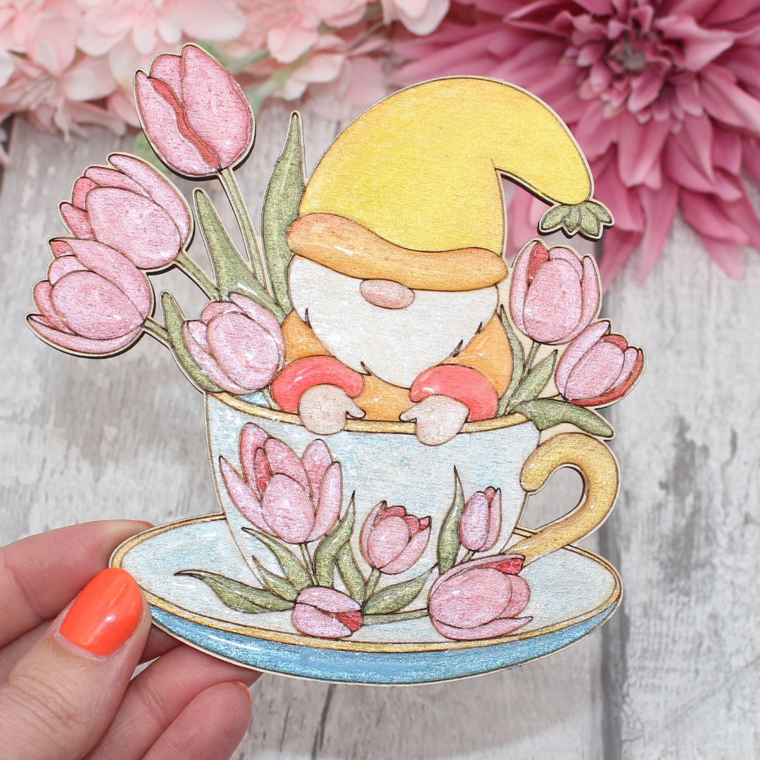 Tea Cup Gnome Coaster Craft Kit