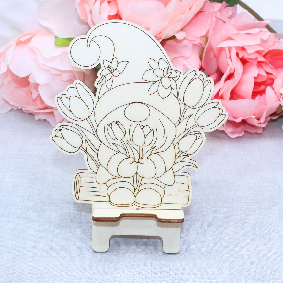 Gnome & Tulip Mobile Stand
