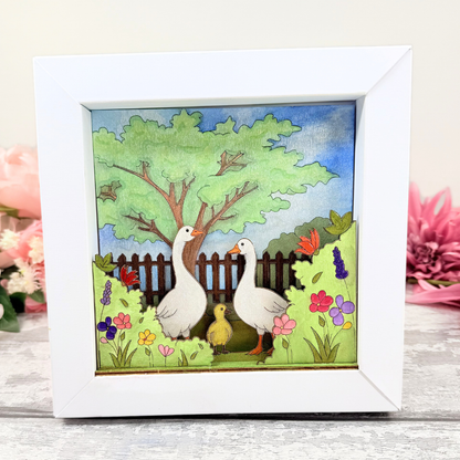 Goose Family Frame Scene