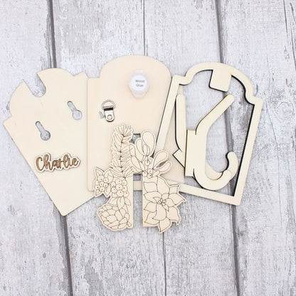 Doggy Leash Holder | Coat Hanger | Key Holder - Christmas Design