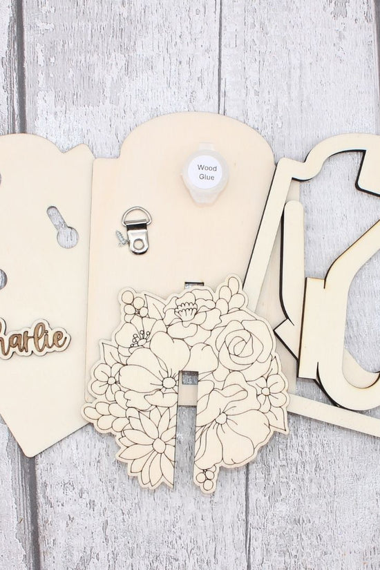 Doggy Leash Holder | Coat Hanger | Key Holder - Floral Design