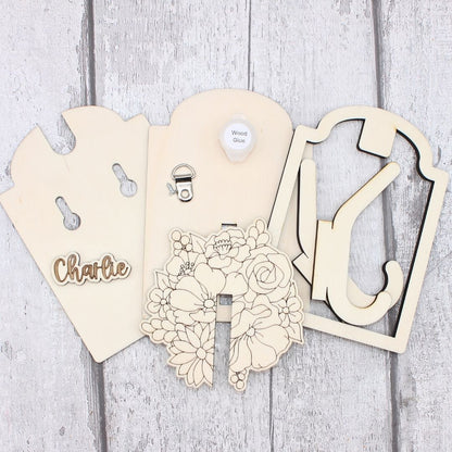 Doggy Leash Holder | Coat Hanger | Key Holder - Floral Design